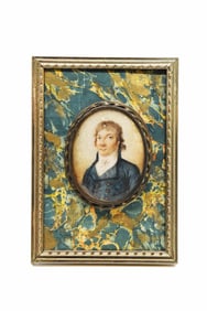 18th Century Oval Miniature of a Noble Man