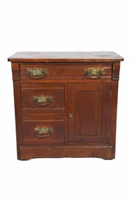 Early Wood Cabinet Wash Stand