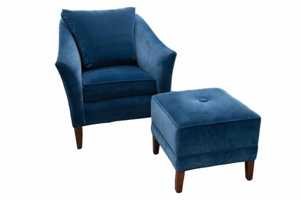 Ethan Allen Chair and Ottoman