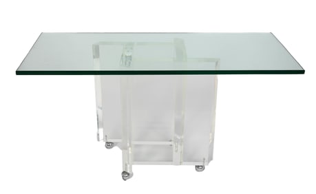 Modern Contemporary Les Prismatiques Lucite Table