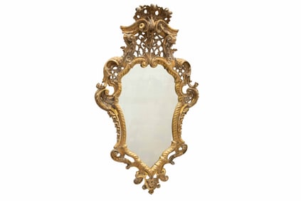 Antique Baroque Style Carved Gilt Mirror