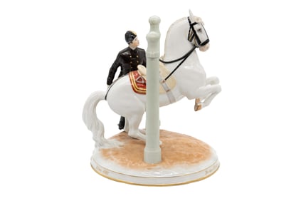 Royal Vienna Augarten Horse Spanish Rider Figure