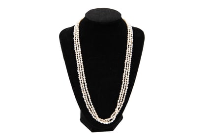 Triple Strand Pearl Necklace
