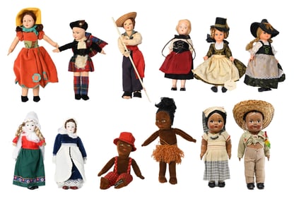 Group of Vintage European Dolls. Incl. Norah Wellings
