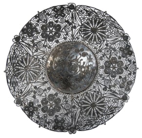 Filigree Hand Crafted Chinese Silver Decorative Dish
