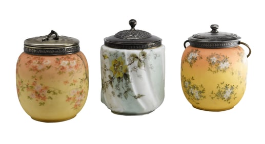 Group of 3 Mt Washington Cookie/Biscuit Storage Jars