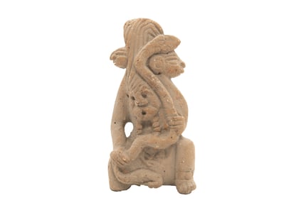 Pre Columbian Stone Deity Figure