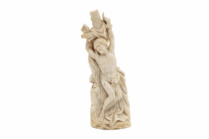 18th/19th Century Carved Bone Figure of St. Sebastian