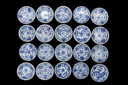Group of 20 Handmade Chinese Sauce Dishes