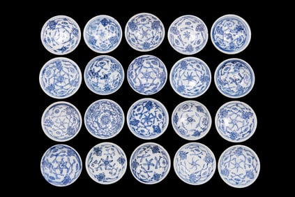 Group of 20 Handmade Chinese Sauce Dishes