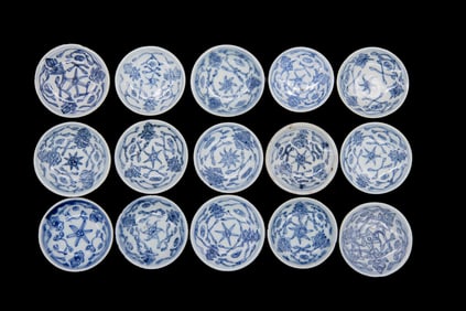 Group of 15 Handmade Chinese Sauce Dishes