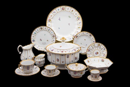 Royal Copenhagen "Henriette" Pattern Porcelain Partial Service