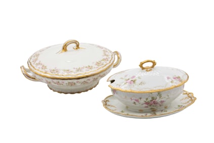 Group of 2 Lided Limoges Dishes