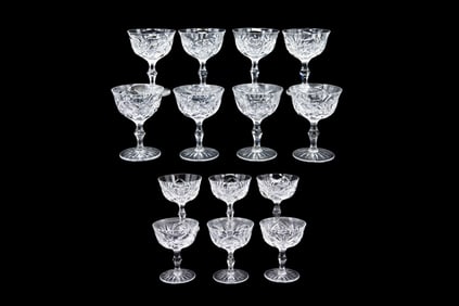 Group of Crystal Wine Glasses