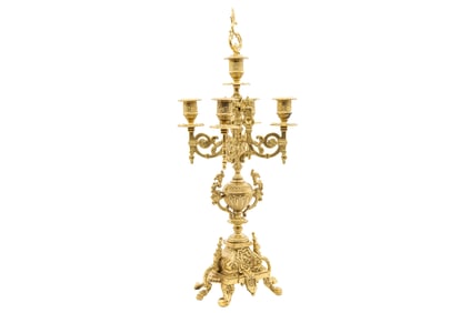 Imperial Farbel Brass Mantel Candelabra