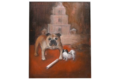 Bulldog & Japanese Chin Portrait, Vincent Arguimbau
