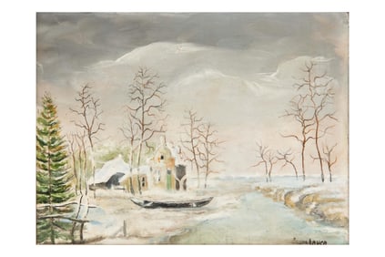 Early 20th Century Impressionist Winter Scene