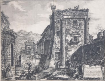 Rovine del Tempio de' Castori nella città di Cora, 1764,  Giovanni Battista Piranesi