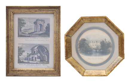 Pair of Antique Framed Etchings