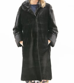 Vintage Harold J Rubin Black Mink Fur Coat