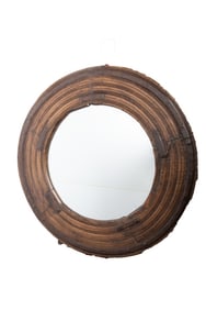 Round Wooden Mirror