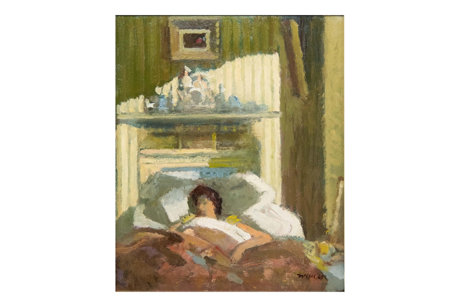 Charles James McCall, Scottish/English 1907-1989, Morning Sunshine, Oil on Board: Charles James McCall Scottish/English, 1907-1989 Morning Sunshine Oil on Board COA from Artist affixed to verso Approximate frame size: 17.5” H x 15.5” W Approximate image size: 11.75̶