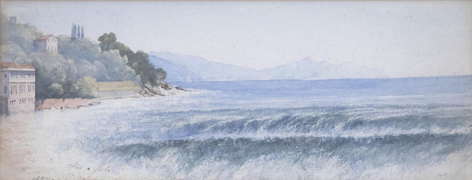 'After a Gale' Santa Margherita, 1887, Watercolor (1 of 9)