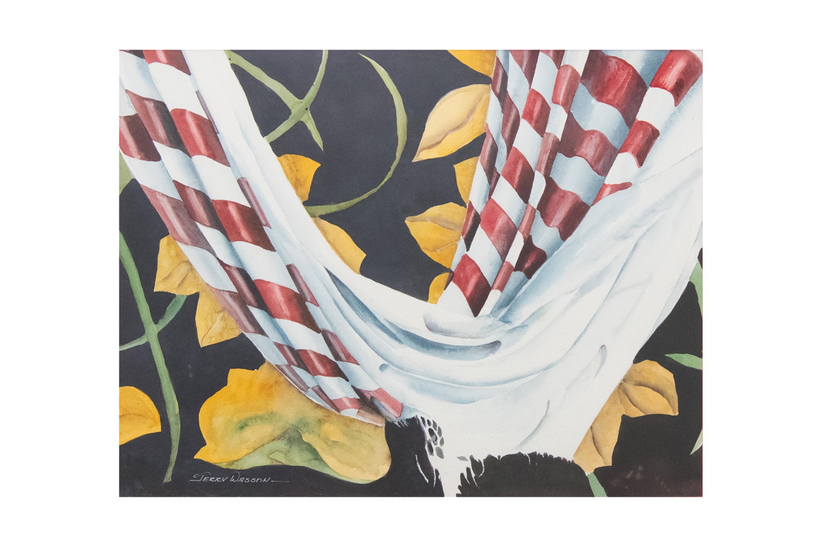 Terry Wasson, Draped Fabric Still Life, Watercolor (1 of 8)