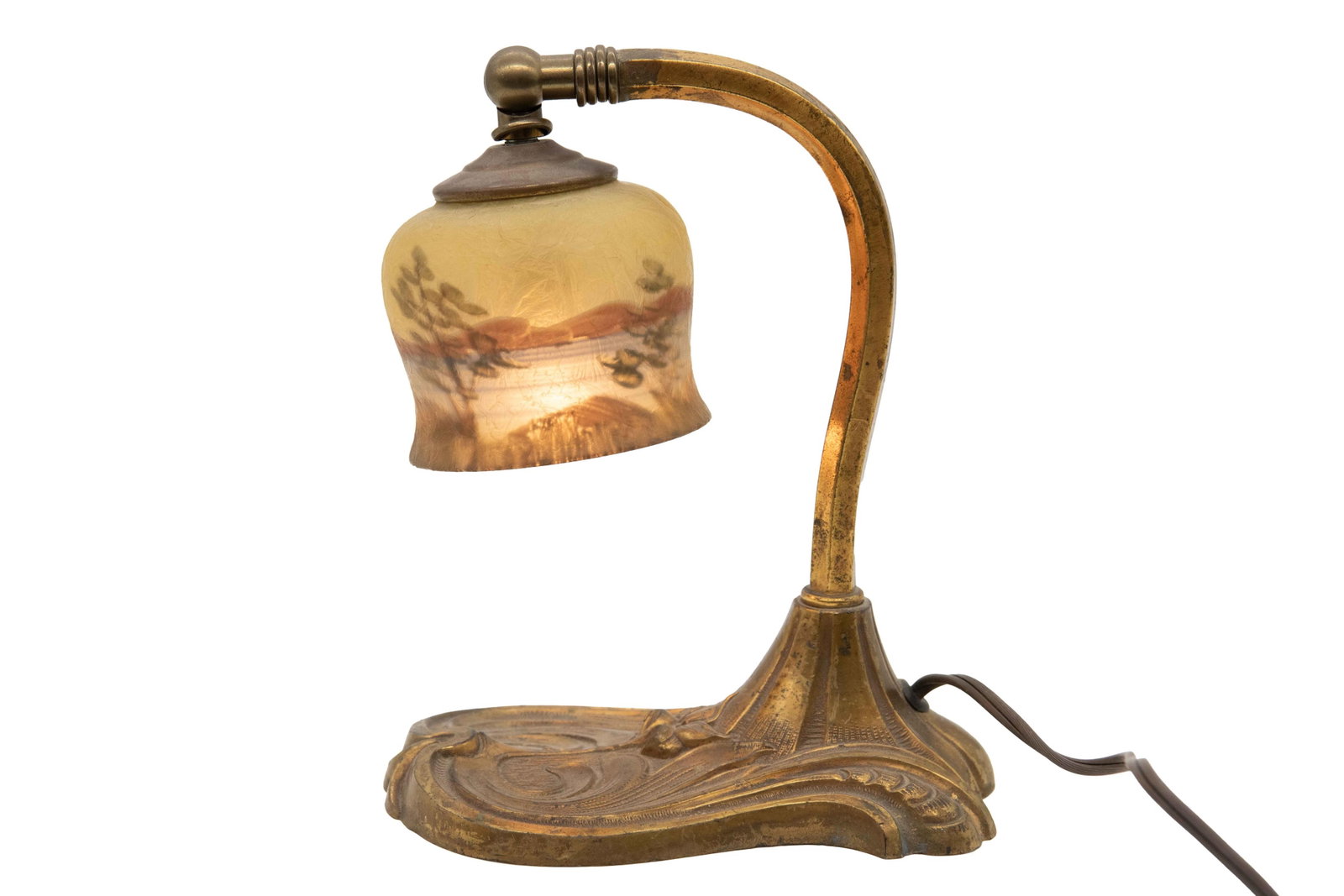 Art Nouveau Style Curve Base Table Lamp (1 of 7)