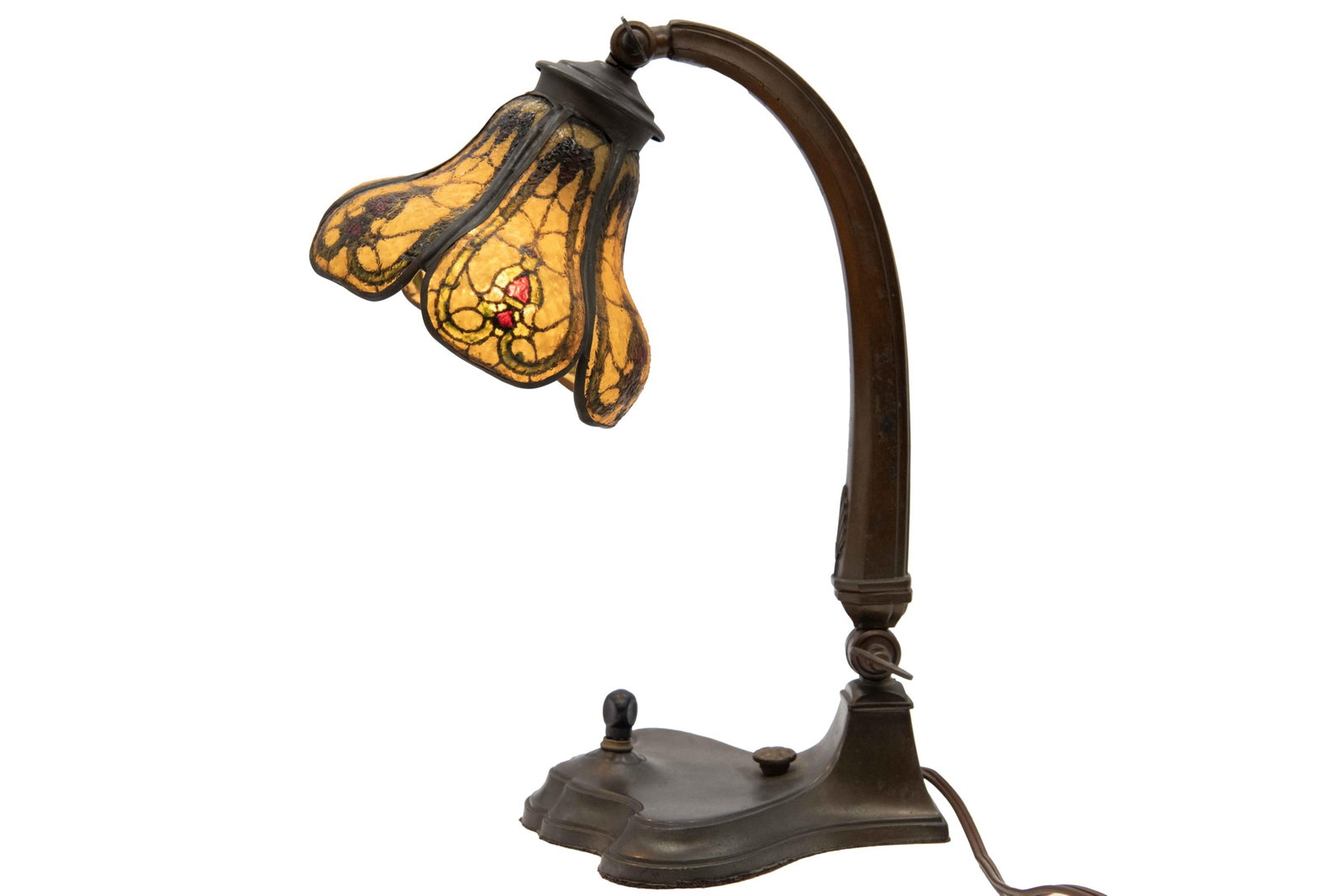Antique Glass Table Boudoir Lamp (1 of 6)