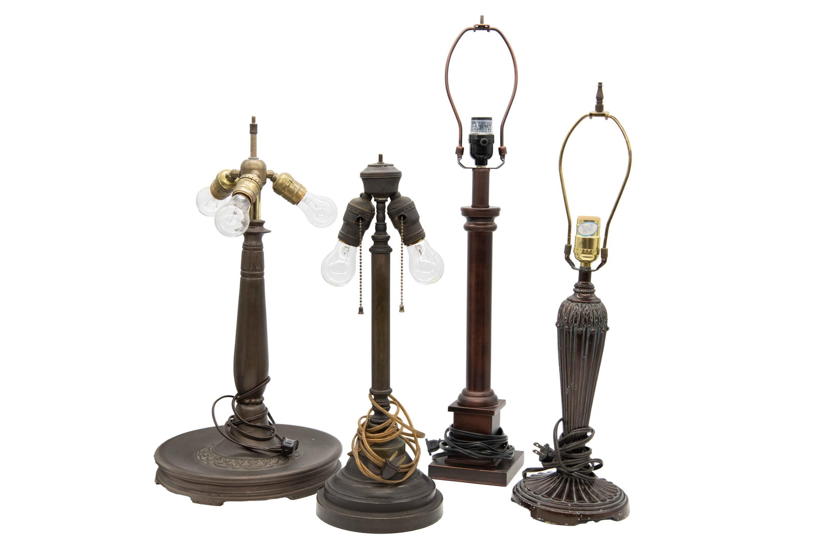 Group of 4 Antique Lamp Bases (1 of 4)