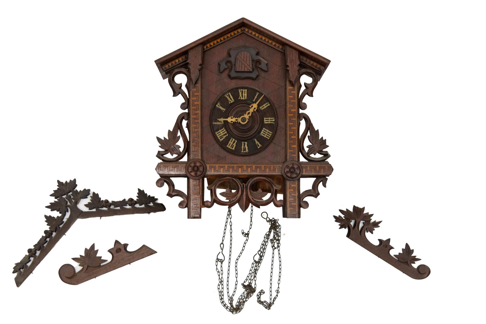 Antique Inlaid Cuckoo Clock (1 of 17)