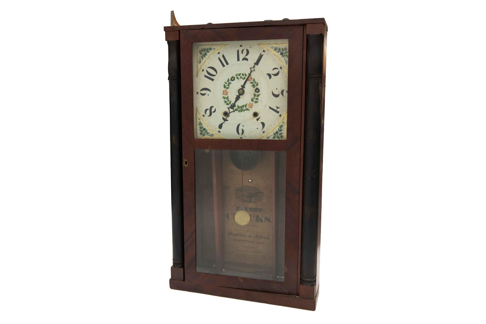 Antique Hopkins & Alfred Harwinton, Con. WallClock (1 of 9)