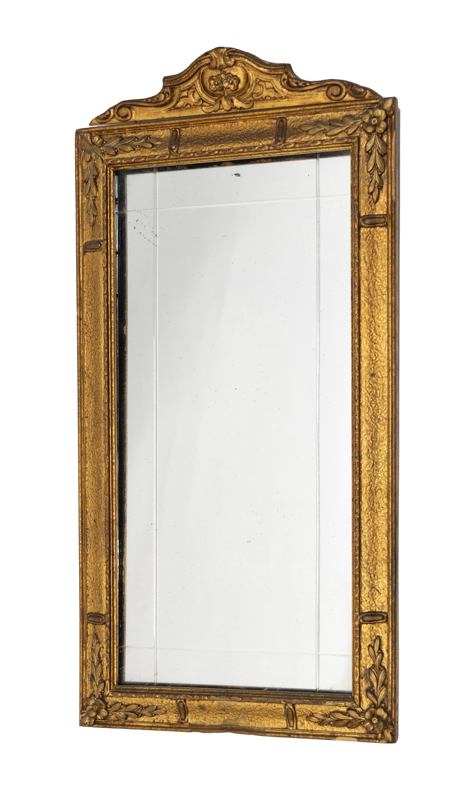 Antique Gilt Carved Mirror: Antique Gilt Carved Mirror Approximate size: 30.5” H x 15.5” W x 1.5” D
