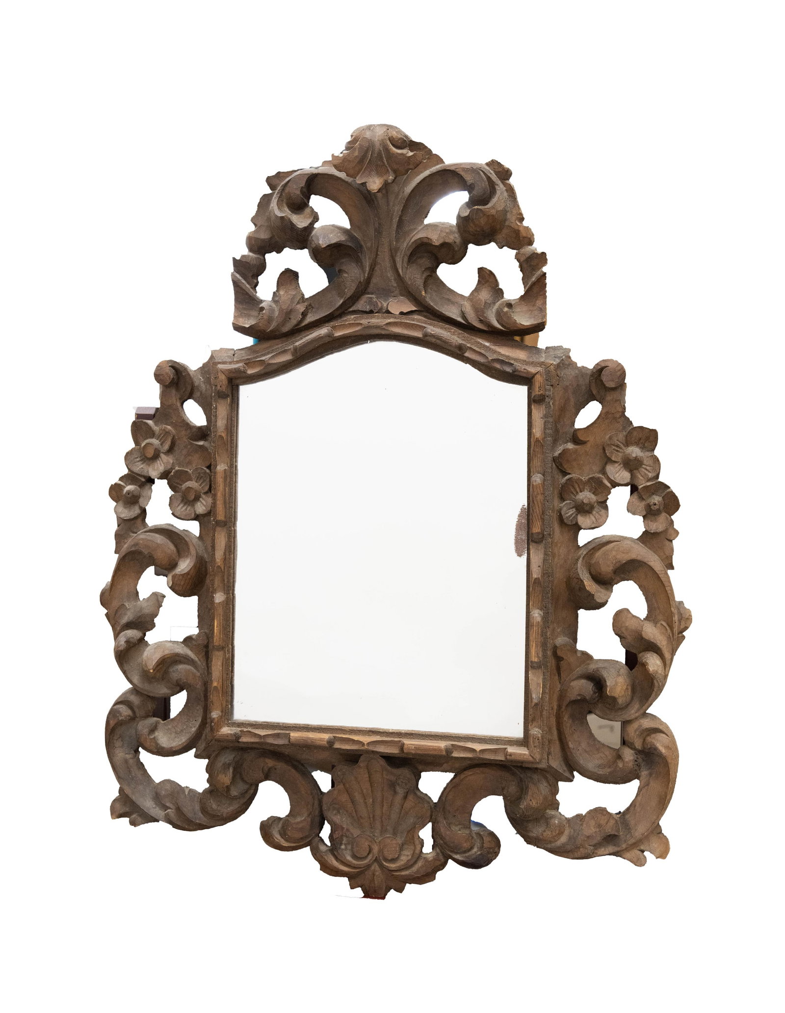 Ornate Wood Carved Mirror (1 of 8)