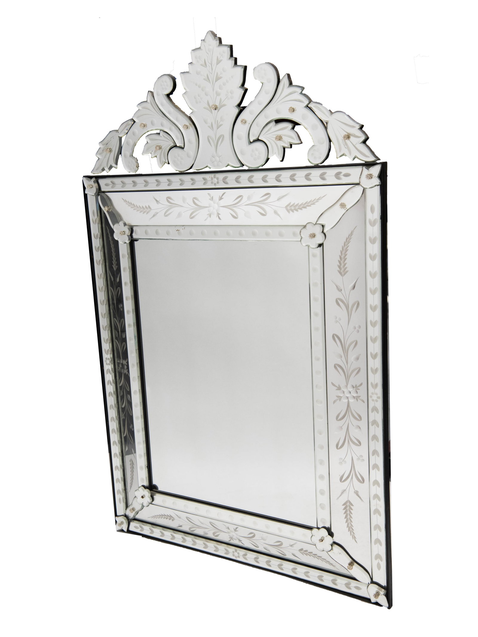 Venetian Style Ornate Glass on Glass Mirror (1 of 1)