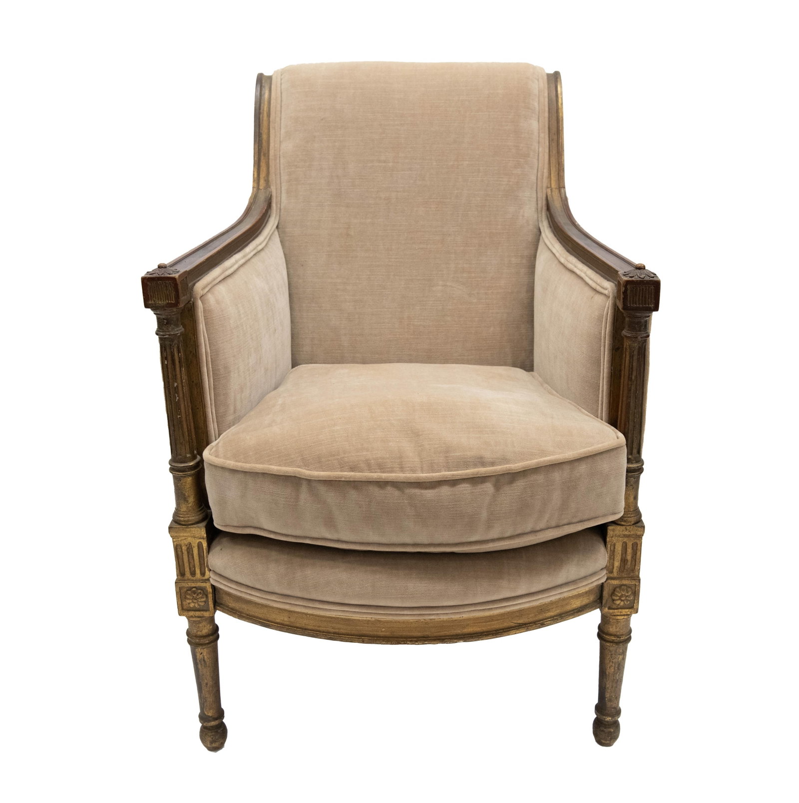 Antique Velvet Upholstered Chair (1 of 11)