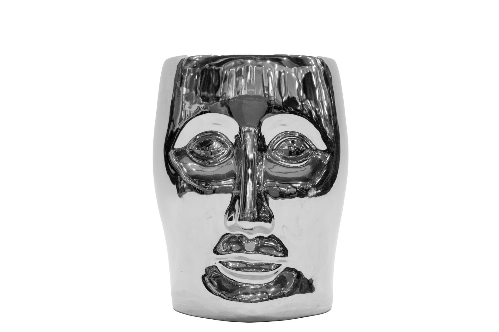 After Philippe Starck Style Bonze Head Chrome Stool / End Table (1 of 8)