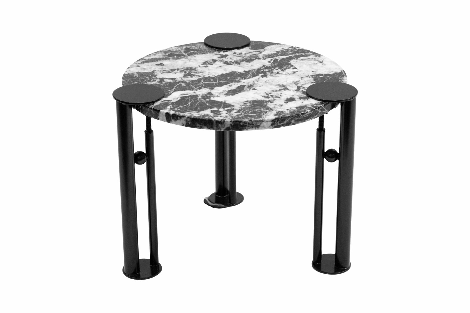 Custom Round Marble Top Table: Custom Round Marble Top Table Approximate size: 13.75” H x 16.75” W x 17.25” D