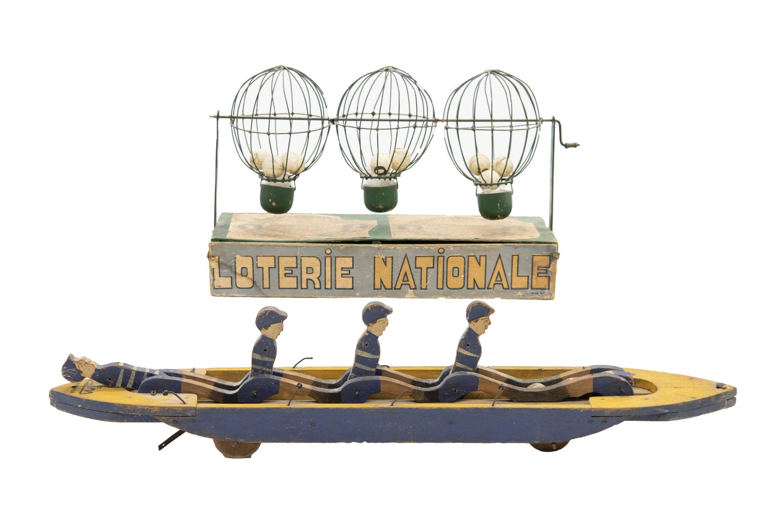 Group of Vintage Antique Toys Incl. Loterie Nationale Bingo Cage (1 of 20)