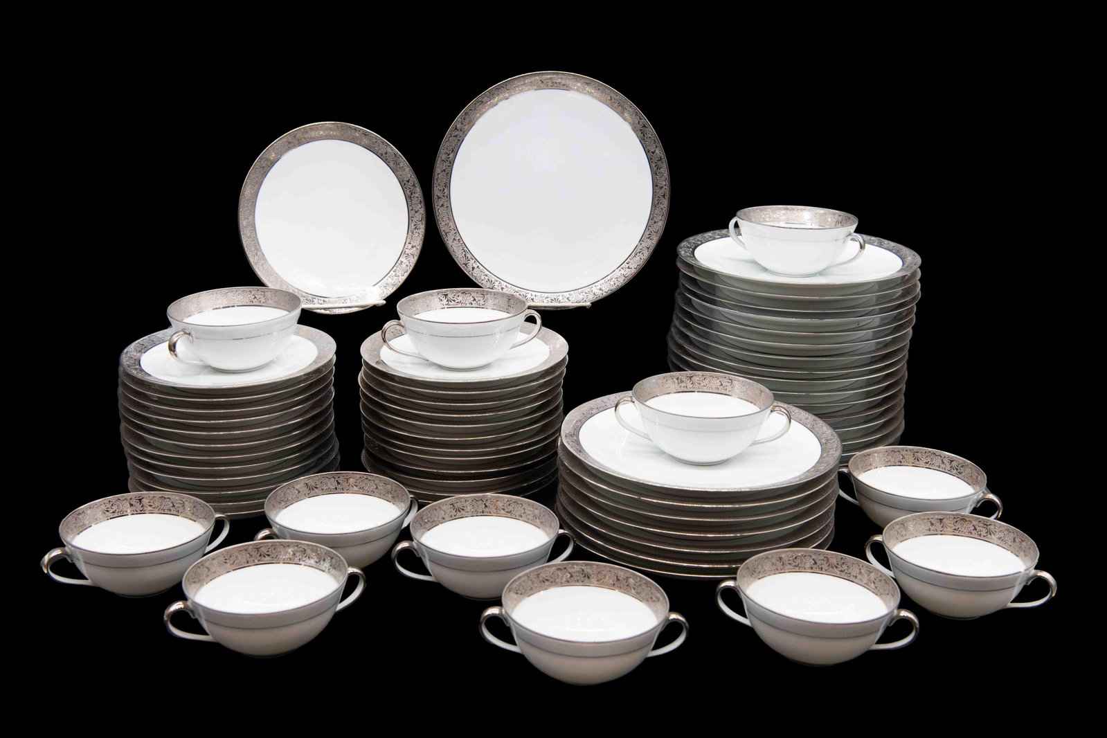 Limoges France Polished Platinum Inlay China (1 of 15)