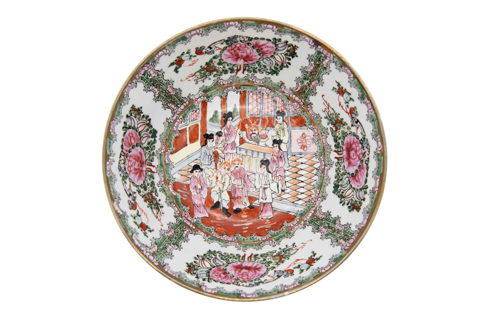 Antique Chinese Porcelain Famille Rose Medallion Bowl (1 of 7)