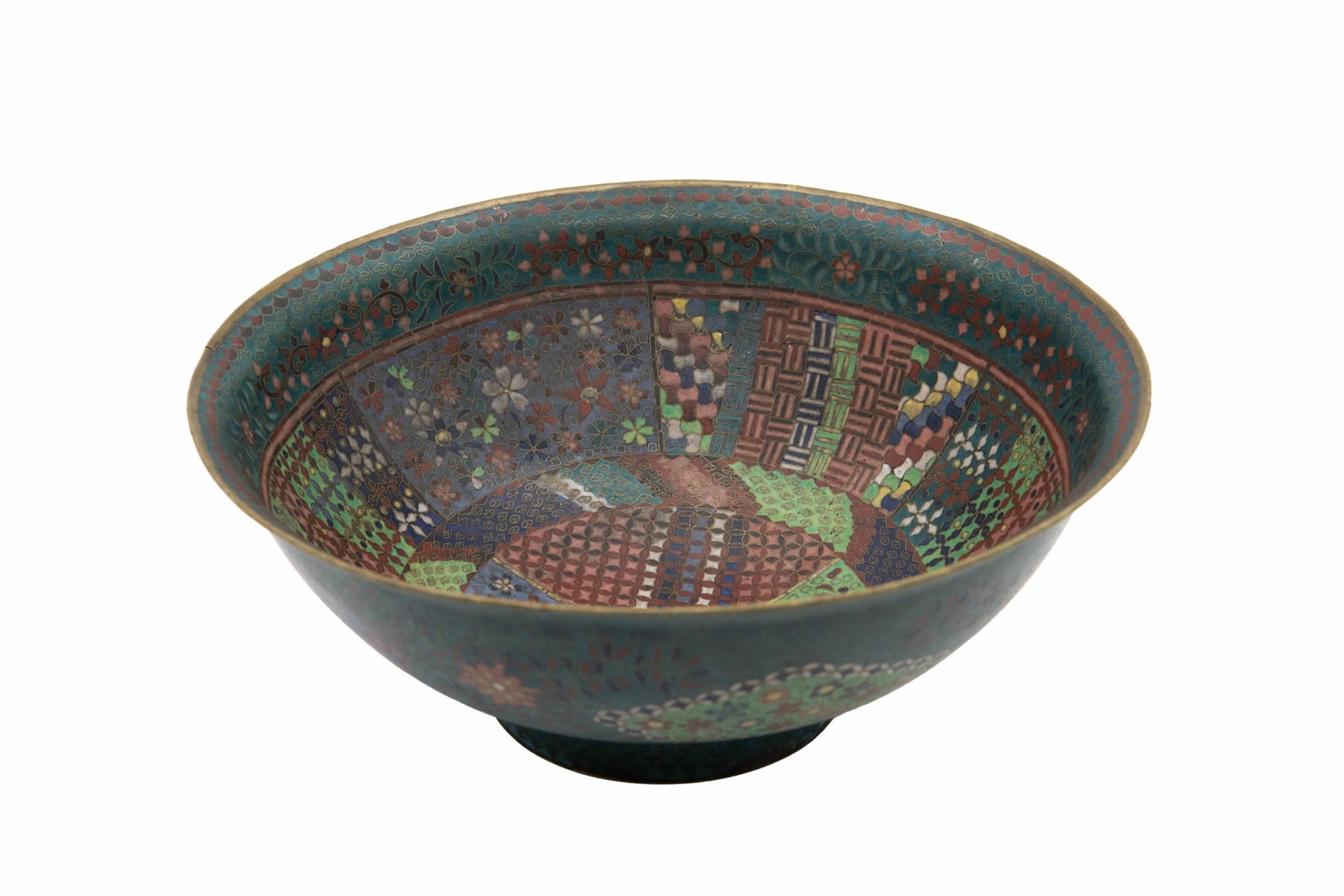 Large Rare Antique Japanese Cloisonn? Enamel Bowl (1 of 18)
