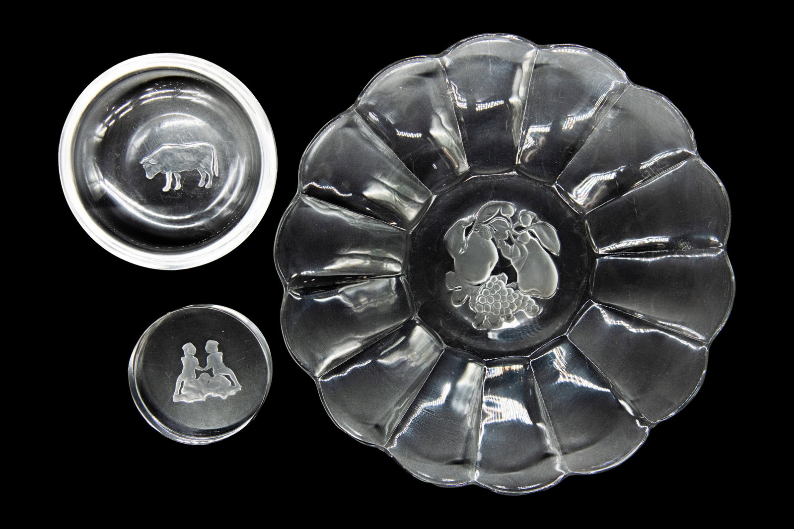 Group of 3 Val St Lambert Glass (1 of 11)