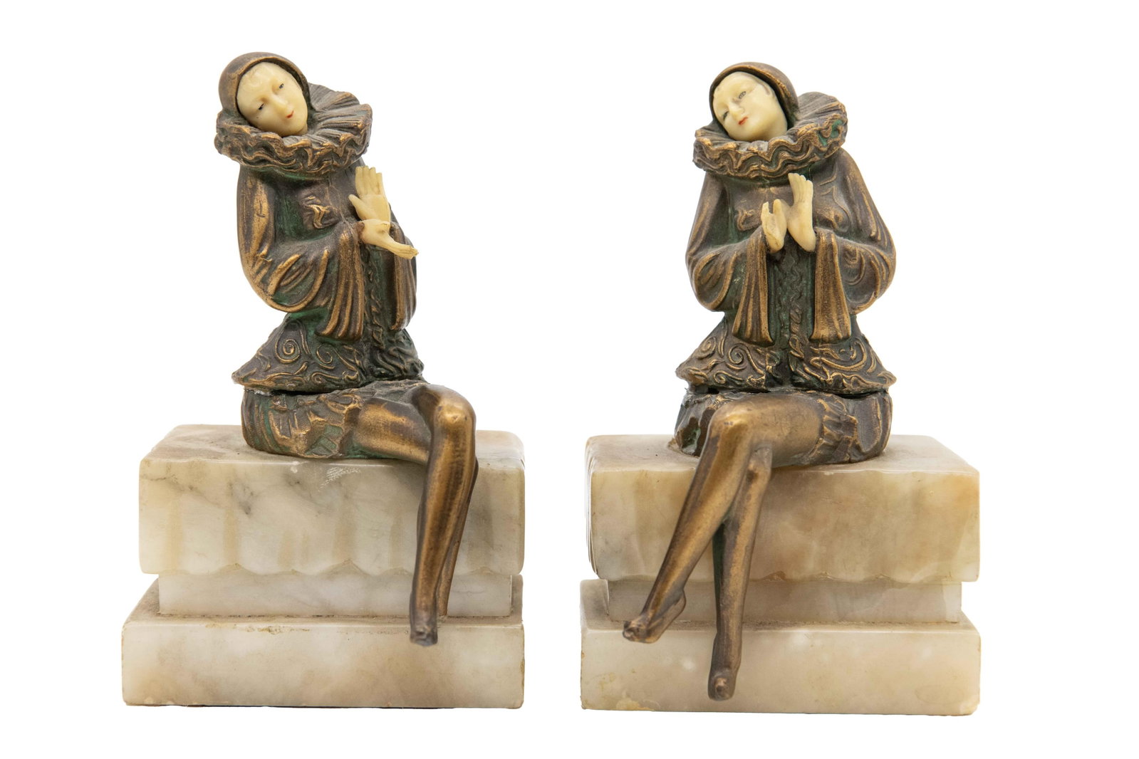 Art Deco Pierrot Bookends (1 of 10)