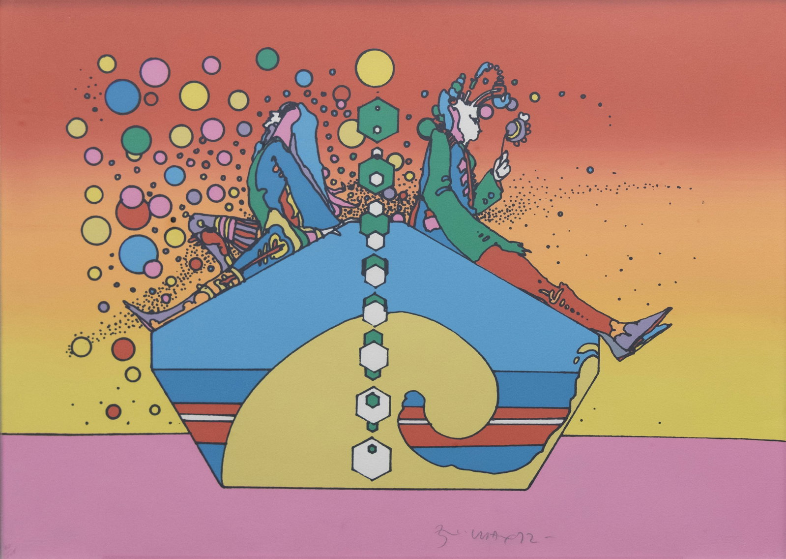 Peter Max, German/American 1937, Playful Pair, Serigraph (1 of 5)
