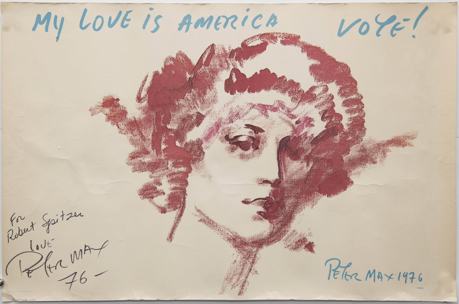 Peter Max, My Love Is America - Vote!, 1976, Lithograph (1 of 3)