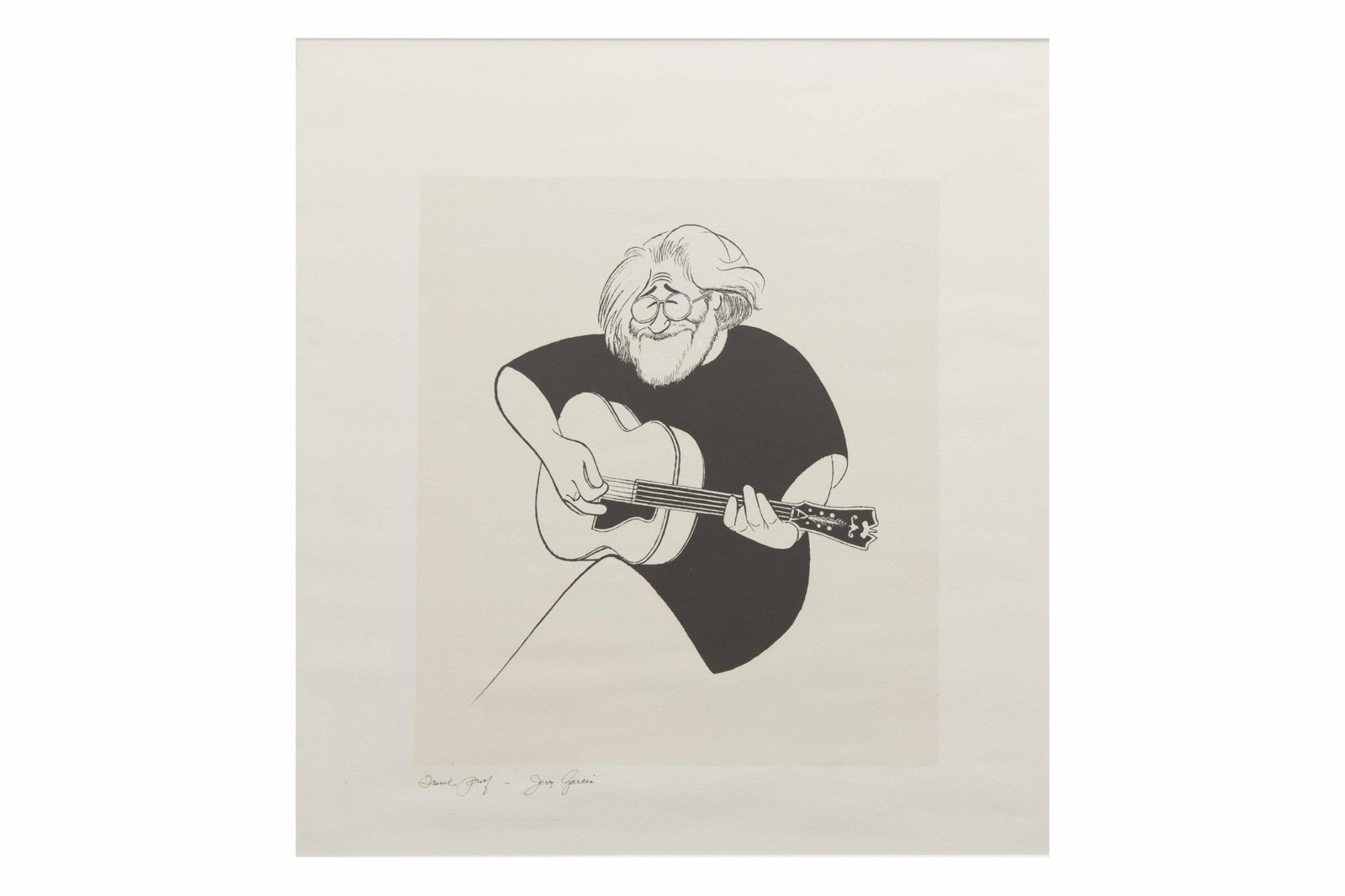 Albert Hirschfeld, American 1903-2003, Jerry Garcia, Proof (1 of 6)