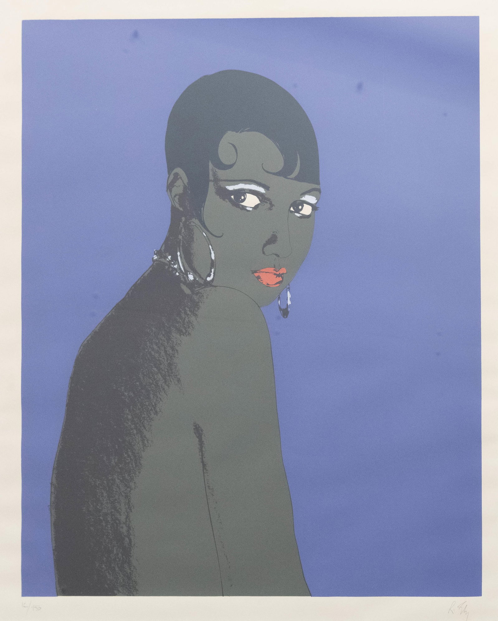 Richard Ely, 1928-2009, Josephine Baker, Silkscreen: Richard Ely 1928-2009 Josephine Baker Silkscreen Signed bottom right Edition 12/450 Approximate frame size: 33.5” H x 29.5” W Approximate image size: 26” H x 22” W