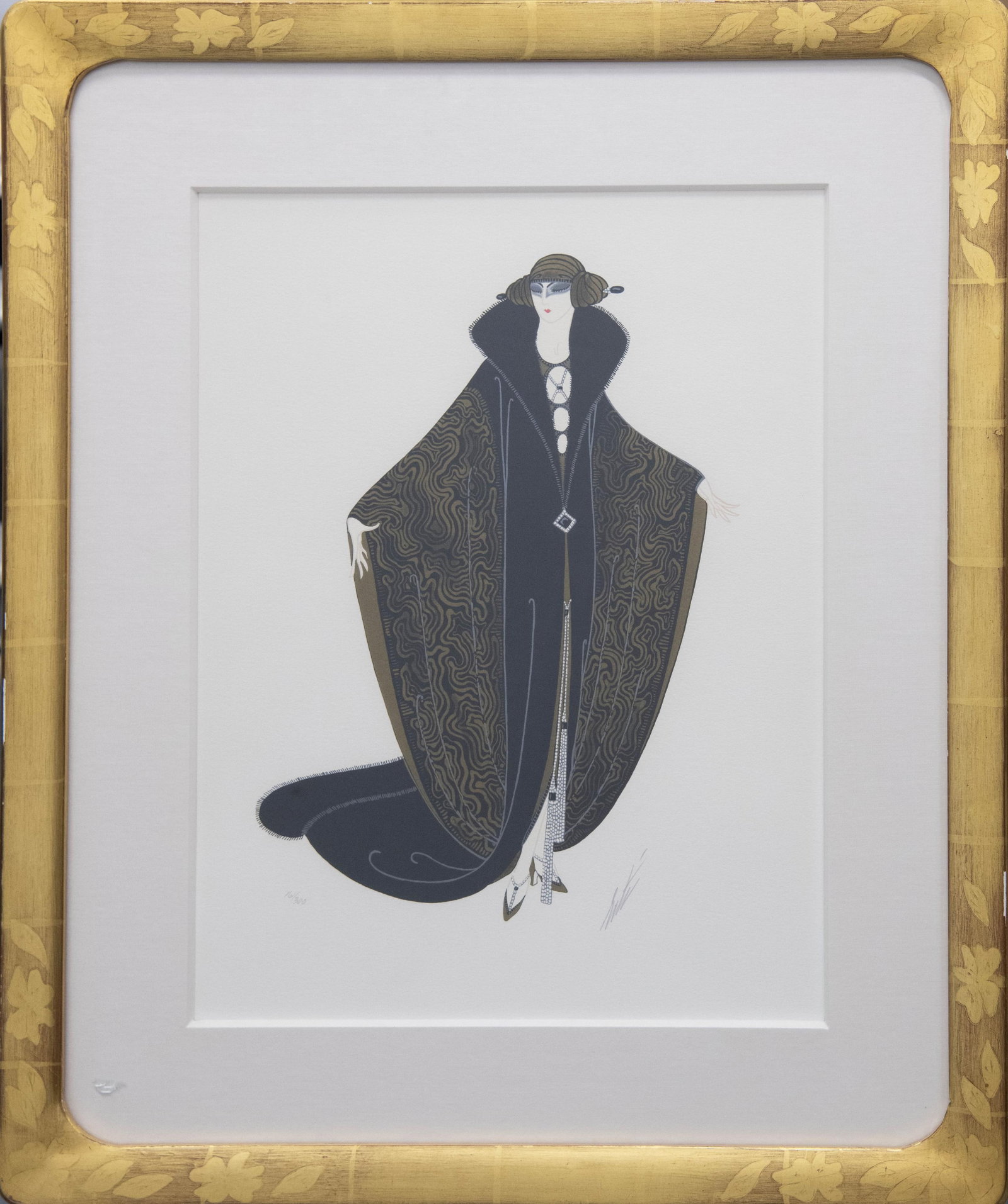 Erte, 1892-1990, The Golden Cloak Fashion Illustration, Serigraph on Paper (1 of 7)